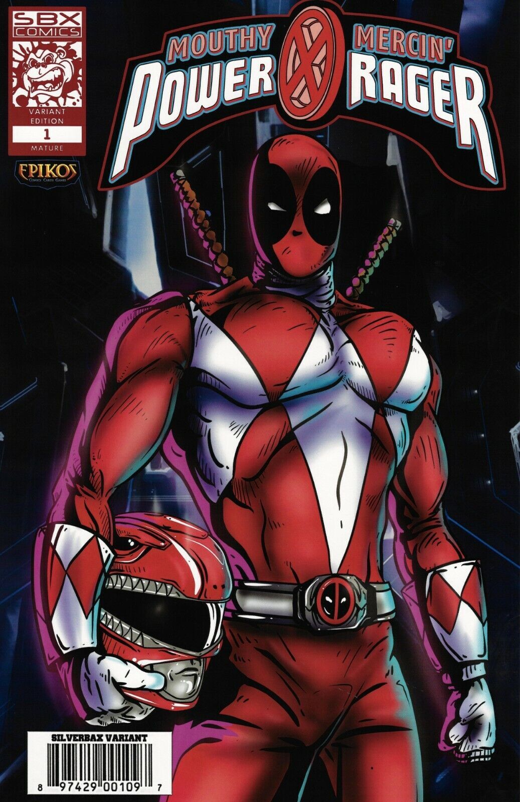 Power Ranger Deadpool Red Variant 1 Bryan Silverbax Exclusive Art Print 11x17 Comic