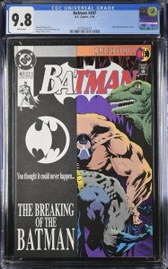BATMAN #497 CGC 9.8 BANE BREAKS BATMAN'S BACK KNIGHTFALL 4001