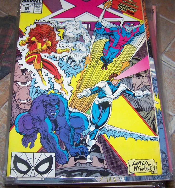 X-Factor # 50 ICEMAN ARCHANGEL BEAST CYCLOPS MARVEL GIRL