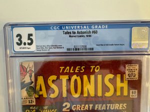 TALES TO ASTONISH #60 CGC 3.5 Key Issue (1964)