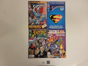 4 Superman DC Comic Books #1 1 22 78 Man of Steel Villains Secret DCU 2 TJ29