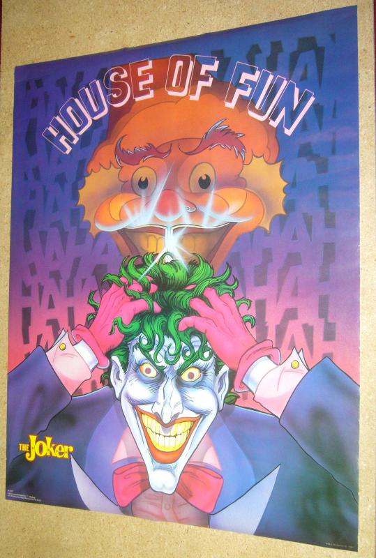 Joker poster -  22 x 28 - house of fun - dc comics batman villain