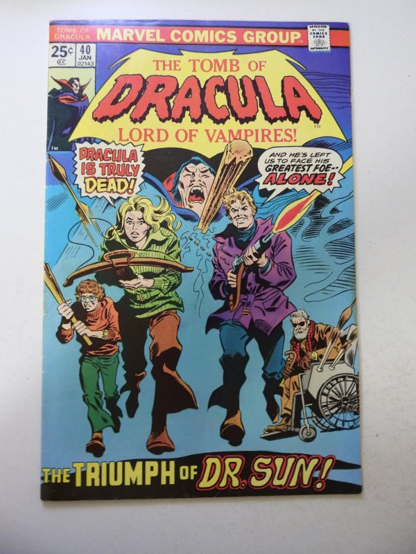 Tomb of Dracula #40 (1976) VG Condition moisture stain bc MVS intact