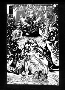 Walking Dead 15th Anniversary Edition #100 Black and White Variant 1:6