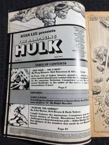 1977 RAMPAGING HULK Magazine #2 FN 6.0 Walt Simonson X-Men