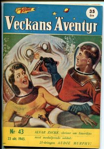 Jules Verne Veckans Aventyr Vol.6 #43 1945-Swedish-comics-Batman-Superman-VF