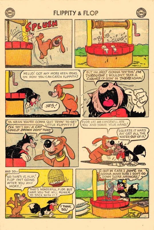 FLIPPITY AND FLOP #3 (May 1952) 5.0 VG/FN  Dog-Cat-Canary Funny Animal HiJinx!