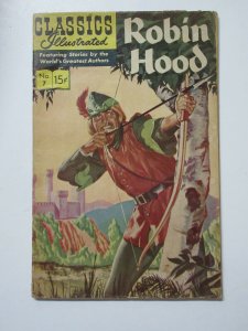 Classics Illustrated- Robin Hood and His Merry Men HRN 167 G+