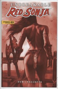 RED SONJA UNBREAKABLE #3 G, VF+, She-Devil, Parrillo variant, 2022 2023