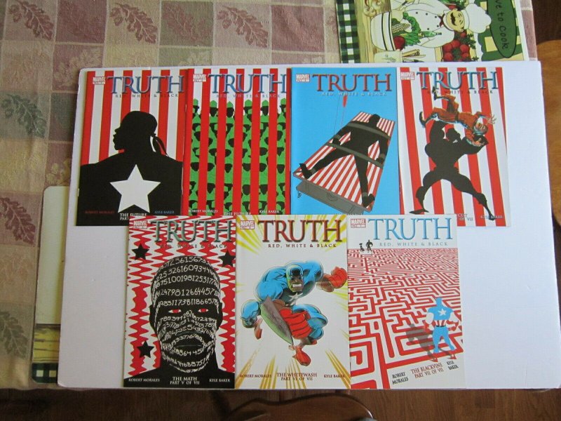 Truth Red White & Black #1-7 NM- Key 1st Isaiah Bradley Black Captain America