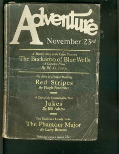 ADVENTURE PULP- 11/23/1926-WC TUTTLE & HUGH PENDEXTER VG