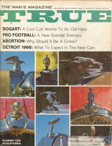 True 9/1965-Fawcett-Humphrey Bogart-NFL scandal-abortion-pulp thrills-G