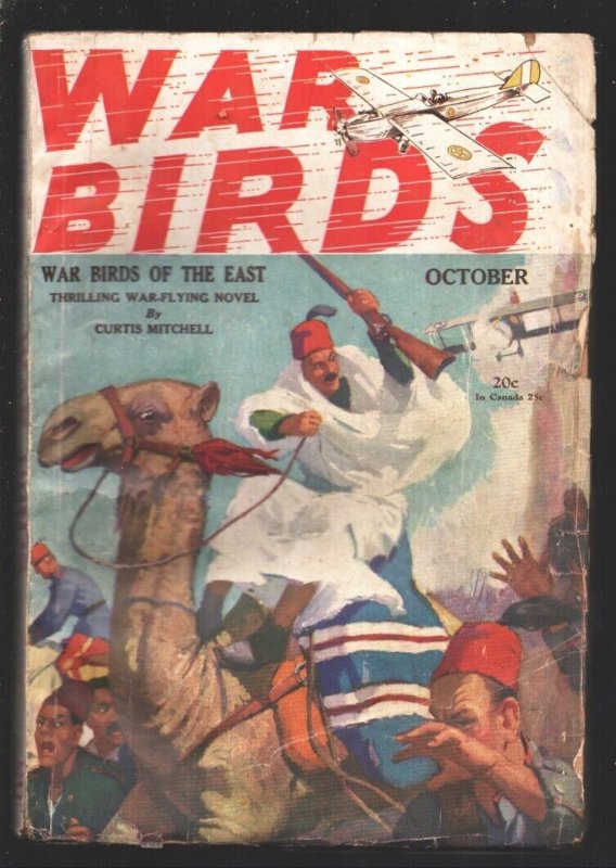 War Birds 10/1928-Dell-Ear Birds of the Far East by Curtis Mitchell-Bi-plan...