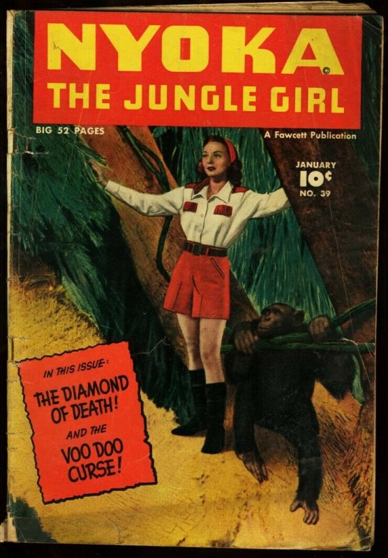 NYOKA THE JUNGLE GIRL #39-MOVIE PHOTO COVER-FAWCETT-1950-G/VG G/VG