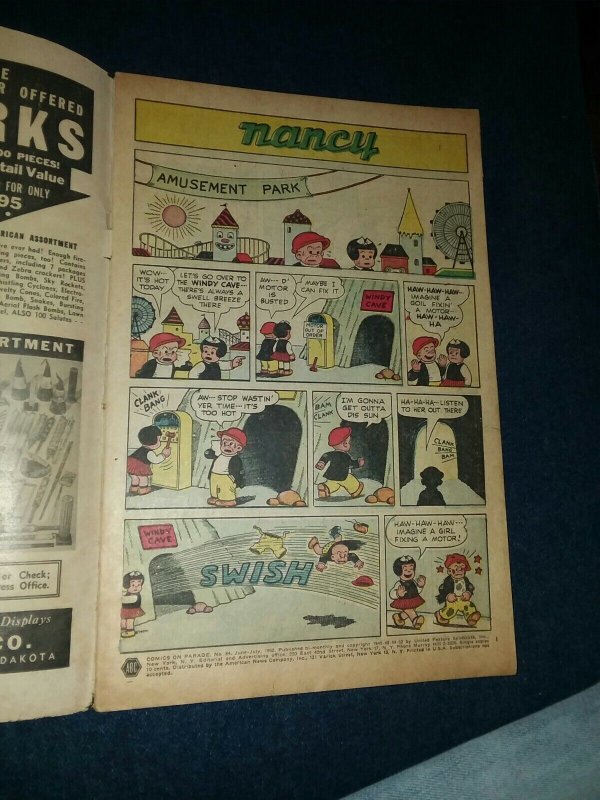Comics On Parade # 84 United Features 1952 Comic Book Nancy & Sluggo golden age