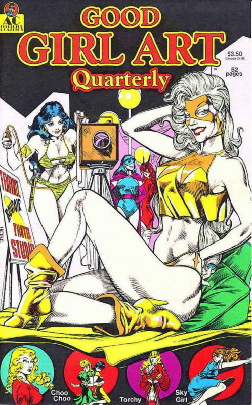 GOOD GIRL ART QUARTERLY #1, VF/NM, Frank Frazetta, AC Comics, FemForce, 1990 