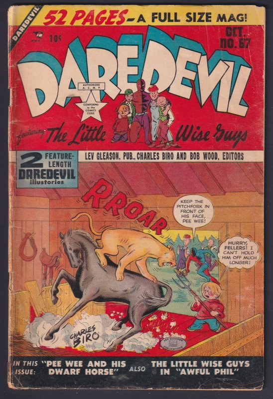 Daredevil Comics 67 (1950) GD/VG 3.0 Golden Age Lev Gleason