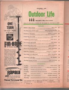 Outdoor Life 12/1965-animal attack cover-horror-Walter Baumhofer-gun ads-G-