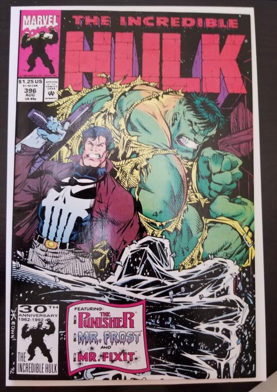 incredible hulk  # 396  1992 marvel    punisher + MR fixit vegas 