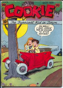 Cookie #9 1947-ACG-jalopy crash cover-slapstick teen humor-VG+