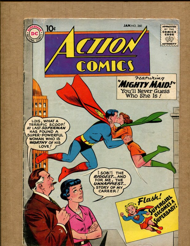 Action Comics #260 - The Mighty Maid - 1960 (Grade 3.0) WH