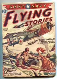 Army Navy Flying Stories Pulp Summer 1944- shark cover- Glory Passage
