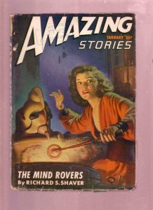 AMAZING STORIES JAN 1947-PULP-HW McCAULEY GOOD GIRL ART VG