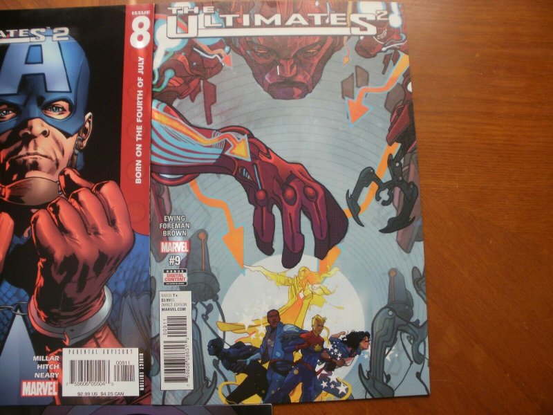 5 Marvel Comic:THE ULTIMATES 2 #7 #8 #9 #10 #11 (2005) Captain America Iron Man