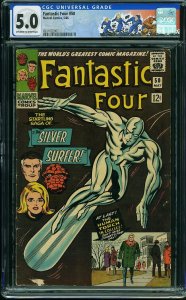 FANTASTIC FOUR #50, CGC 5.0 VGF (3rd app Silver Surfer)