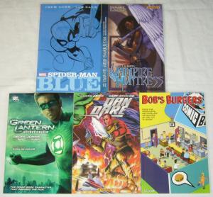 Wholesale lot of (5) TPBs - marvel/dc/more - spider-man blue - (value: $89.95)