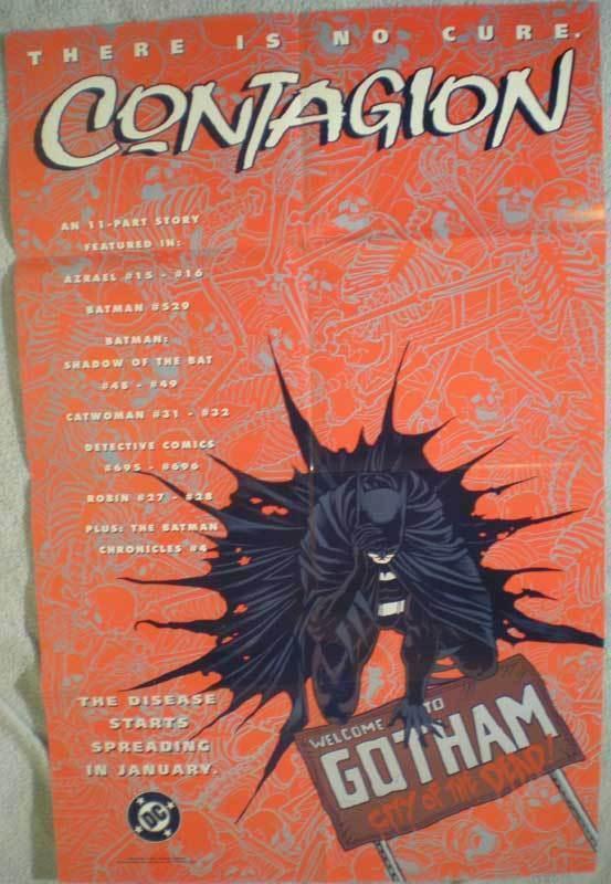 BATMAN CONTAGION Promo poster, 22x33.5, 1995, Unused, more Promos in store
