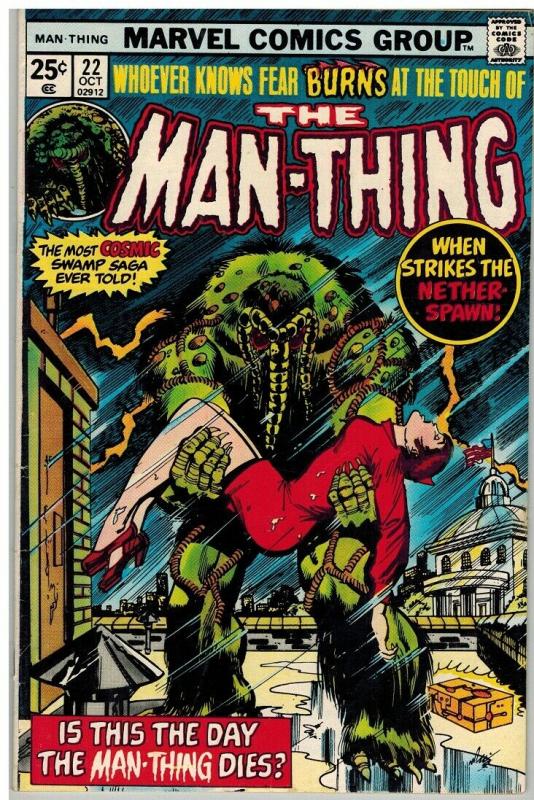 MAN THING (1974) 22 VG-F Oct. 1975