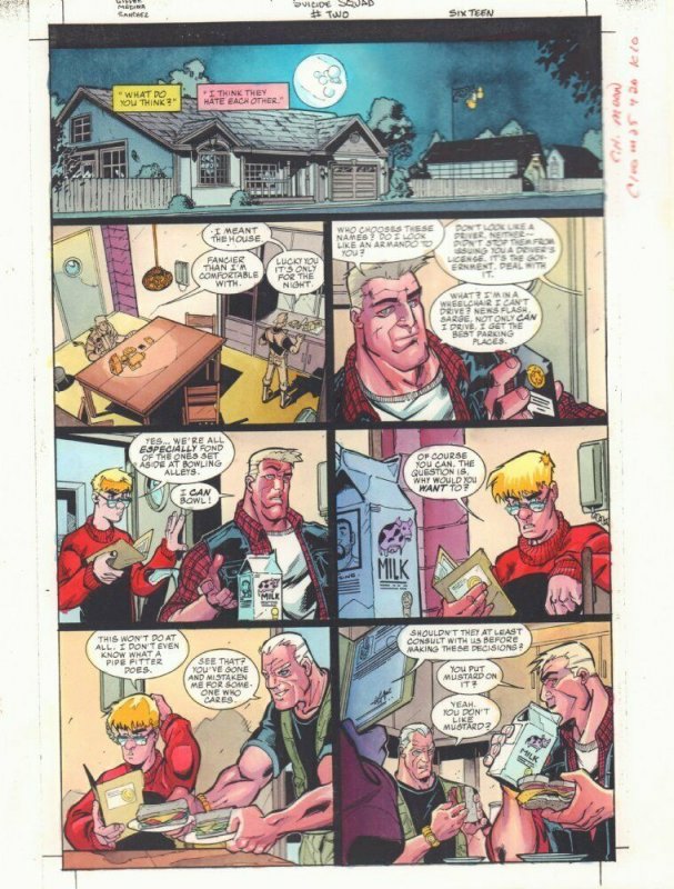 Suicide Squad #2 p.16 Color Guide Art - Bulldozer and Modem 2001 by John Kalisz