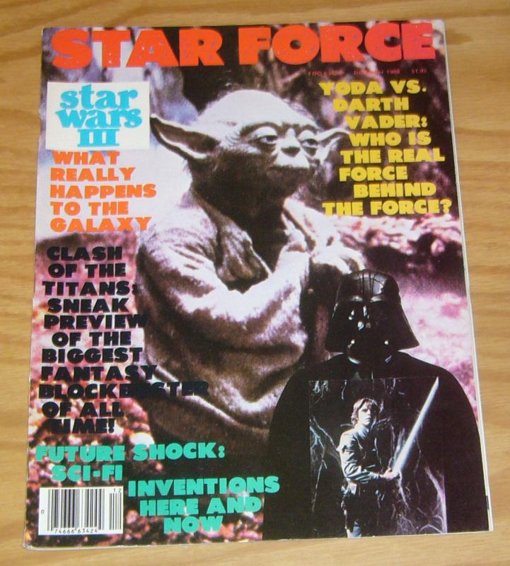 Star Force Magazine #3 FN december 1980 yoda vs darth vader - clash of titans