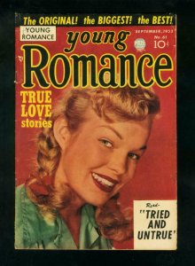 YOUNG ROMANCE #61 1953-SIMON & KIRBY-PHOTO COVER-CLASSIC-very good VG