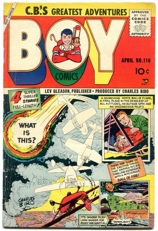 BOY COMICS #110 1955-CHARLES BIRO-JOE KUBERT ART--CODE VG/F