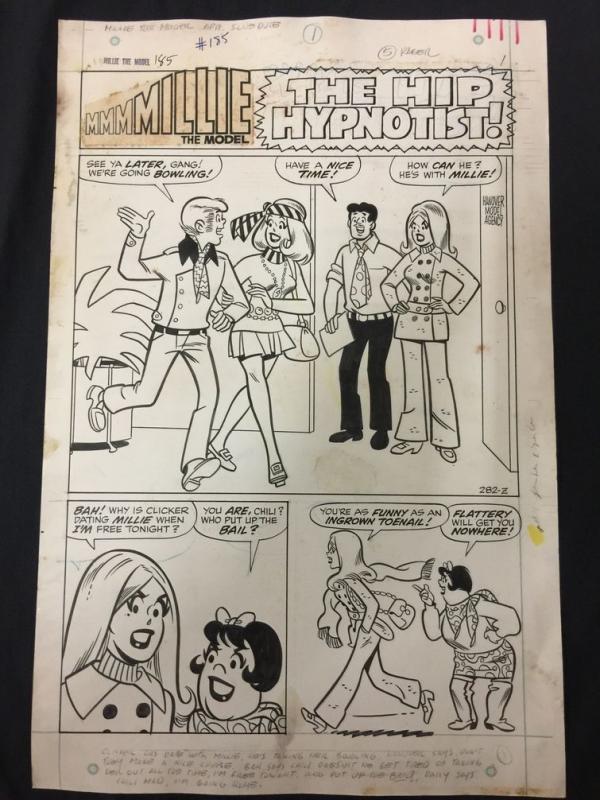 Millie the Model #185 Page 1 Original Comic Art 1970 Stan Goldberg Marvel