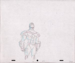 Production Cel from Fantastic Four '94 -COA & Roughs of Iron Man, Herc, She-Hulk