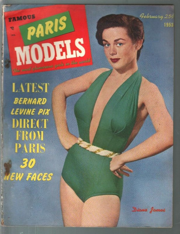 Famous Paris Models 2/1953-Diane James-cheesecake-swimsuits-models w/ comics-...