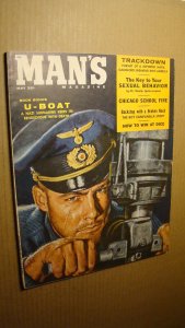 MEN'S ADVENTURE - MAN'S MAGAZINE *NICE* 1959 PULP SEX GIRL GERMAN NAZI U-BOAT