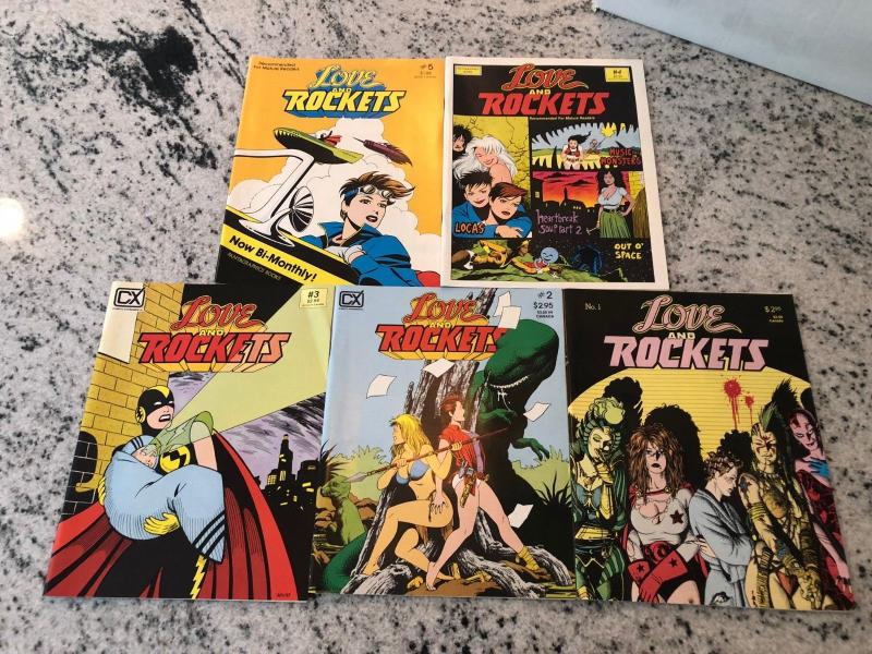 Lot Of 5 Love & Rockets Comic Book Magazines # 1 2 3 4 5 1st Prints Fantagr TD15