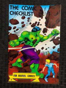 1982 THE COMIC CHECKLIST For Marvel Comics FVF 7.0 Incredible Hulk Cover