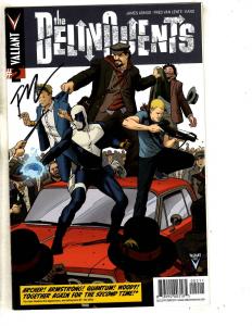 Delinquents # 2 NM 1st Print Valiant Comic Book SIGNED By Fred Van Lente MK2