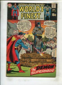 WORLD'S FINEST COMICS #187 (4.5) THE DEMON SUPERMAN!! 1969