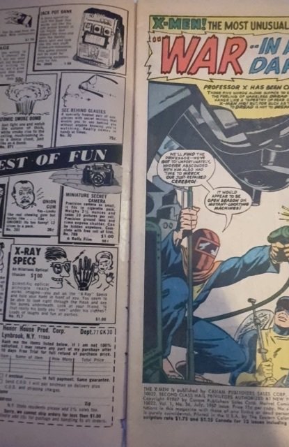 The X-Men #34 (1967)War...in a world of darkness see descript