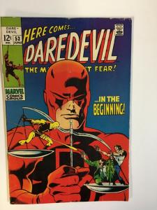 DAREDEVIL 53 VG-F(SC) June 1969 origin retold Lee Colan