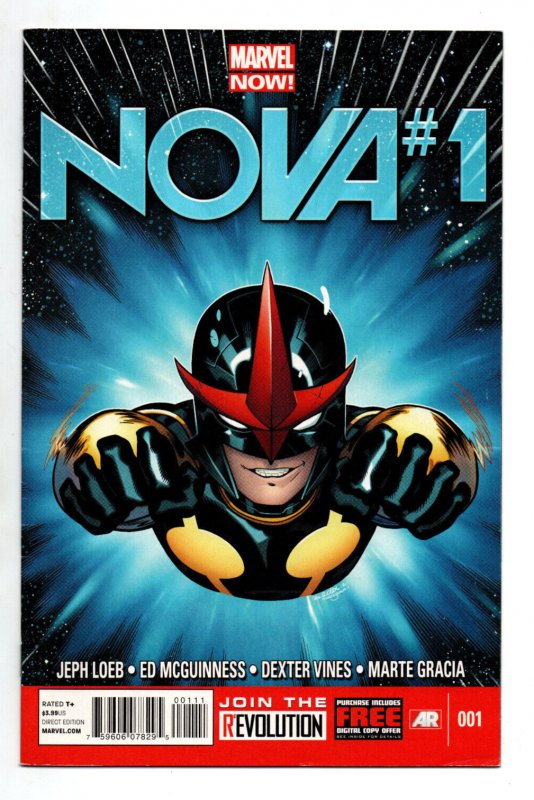 Nova #1 - 1st solo Sam Alexander - KEY - Loeb - McGuinness - 2013 - NM