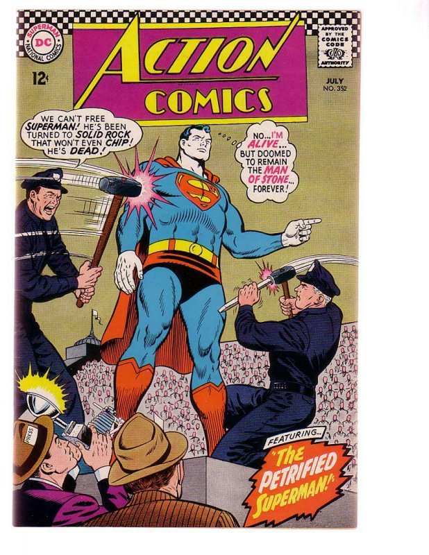 ACTION COMICS #352 1967-SUPERMAN-PETRIFIED SUPERMAN!!! VF