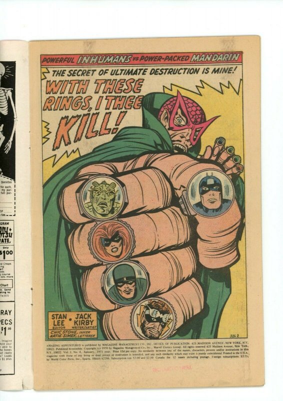 AMAZING ADVENTURES #4 (5.5) KIRBY ART!! 1971