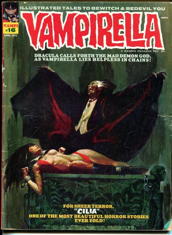 Vampirella #16 1972-Warren-Vampi bondage cover-Dracula-VG